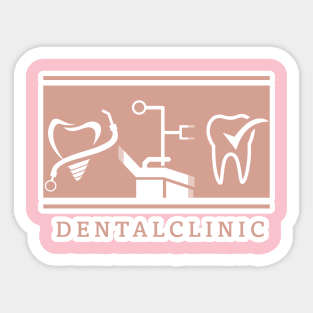 Medical Dental Logo Design. Dentist and dentistry clinic vector logo design. Dentist stomatology medical doctor Logotype concept icon. Sticker